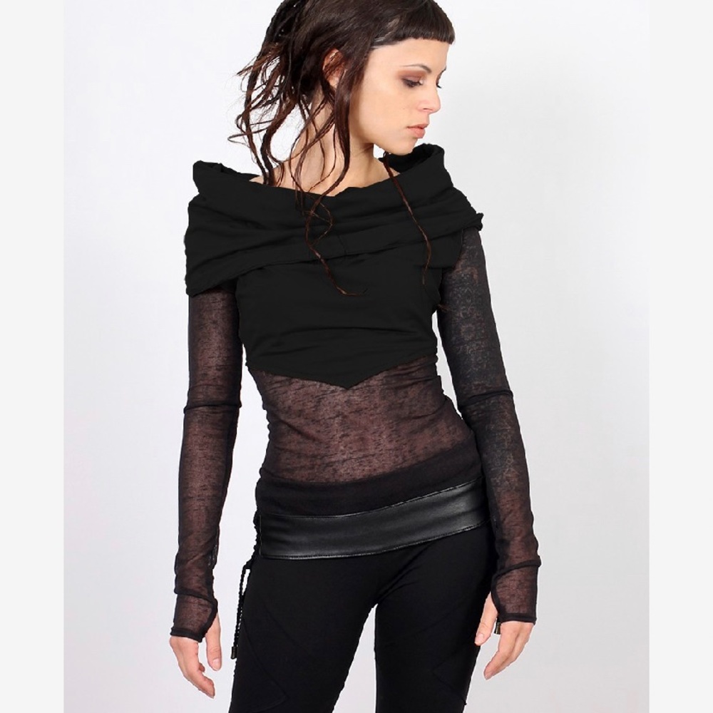 Yggdrazil Azmiyaa Top with Transparent “Crop” Layers - Toonzshop